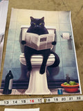 Cute Tabby Kitten Canvas Wall Art Print Bathroom Decor 12x18 Inch Unframed Lot