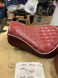 Custom Diamond Stitch Seat & Sissybar pad Harley Sportster 07+ 883 1200 red maro