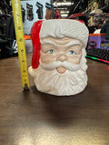 vintage ceramic Santa Claus head planter or open-top vase
