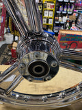 Chrome Detonator Mag Wheels 3x16 2.15x21 Harley Softail Chopper3/4 00^ Dyna Wide