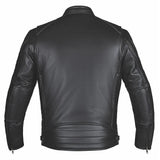 Ace Ultra Men's Black Leather Motorcycle Jacket LARGE