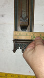 Ornate Victorian Gothic Metal Door plate Escutcheon Swing Draft Cover Handle Vtg