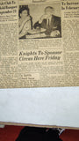 1958 Newspaper Lot Klondike Bulletin & Carson Barnes Circus Poster