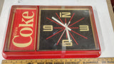Vintage 1985 Coca Cola Wall Clock Sign Ridan Displays Enjoy Coke Plastic Works