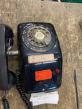 vintage black Automatic Electric AE / AECO side-mount rotary dial wall telephone
