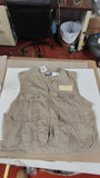 Vintage Saf-T-Bak Style N712 British Tan Fishing Vest Large USA