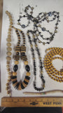 Vintage Estate Costume Jewelry Lot Boho Wood Glass Beaded Copper Necklaces 12pc
