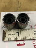 Pair Chrome Knurled Barrel Guitar Control Knobs Electric Vtg Allparts or Gotoh?