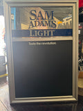 vintage Samuel Adams Light chalkboard sign MENU BOARD