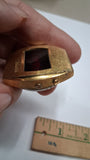 Vintage 1970s Litronix Gold Tone Red LED Digital Watch Head Untested 040489 USA