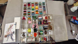 Vintage DMC J&P Coats Embroidery Floss Lot Cross Stitch Thread Organizer Boxes