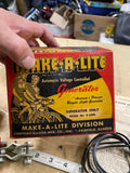 NOS Vtg Make-A-Lite Bicycle Headlight Generator Cruiser 50's Acc Elgin Schwinn