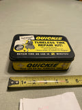 Vtg 60s Quickee Tubeless Tire Repair Kit Original Tin Display Oil Gas Petroliana
