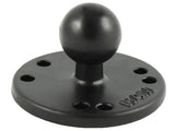 RAM Mounts RAM-B-202 Round Base 2.5 Inch Plate B Size 1 Inch Ball AMPS Pattern N