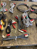 Huge Bulk Lot  Audio/Video Cables Jacks RCA Stereo Radio Composite Wire Connecto