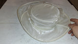 NWT Fine Millinery August Sheer Organza Wide Brim Church Hat Saks Box