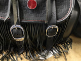 FLSTS Heritage Softail Springer Leather Saddle Bag Red Trim Harley Softail OEM!