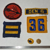 Vintage BSA Cub Scout Patch Lot Den 6 Pack 36 Denner Pin Flaming Arrow Patrol