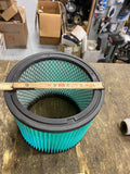Pleated Vacuum Pump Filter Cartridge 6.5 OD x 7.5 Inch Green Media 5 hp shop vac