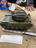 Vintage U.S. Army M-125 Tin Tank Toy Wakasoto Japan 50's Litho Parts repair