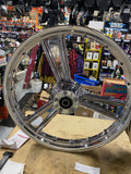 Chrome Detonator Mag Wheels 3x16 2.15x21 Harley Softail Chopper3/4 00^ Dyna Wide