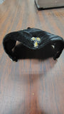 Vintage 1950s Black Velvet Half Hat Beaded Cocktail Fascinator Calot Cap