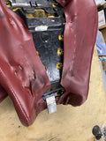 Custom Diamond Stitch Seat & Sissybar pad Harley Sportster 07+ 883 1200 red maro