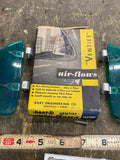 Vintage Air-Flows Venties Green Vent Wing Window Deflectors Auto Acc Display!