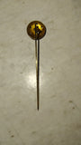 Vintage Cloisonne Enamel Flower Stick Pin Gold Tone 2.5" Small Hatpin