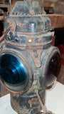 Vintage Adlake 4-Way Railroad Switch Lantern Red Blue Lenses Cast 1264 M 20.5"