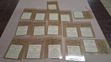 Vtg 1934 Fine Art Miniature Portrait Cards Collection World Figures 16 Piece Lot