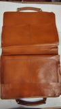 Vintage Hand Tooled Western Leather Portfolio Briefcase Oak Leaf Document Case