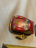 Vintage Russ Berrie Wind-Up F.D. Fire Chief Ambulance Toy Car - Tin Japan Lot!