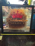 authentic Budweiser Select promotional bar mirror sign