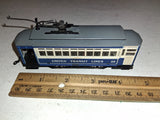 AHM Yugoslavia HO Streetcar Trolley United Transit Lines No. 50 Tested Working