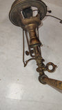 Antique 1908 Brass Welsbach Incandescent Gas Light Lamp Burner Fixture Part