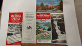 Vintage 1950s PA Road Map Lot Saratoga Springs Esso Eastern US State Parks Broch
