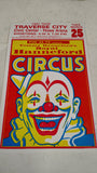 1997 Royal Hanneford Circus Poster Traverse City Clown Litho Enquirer