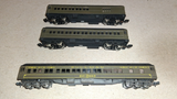 Lot of 3 Vintage N Scale Santa Fe Passenger Cars Atlas Bachmann Pullman Combine