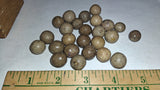 Antique Hoover & Smith Jeweler Philadelphia Wood Box & 25 Plain Clay Marbles Lot