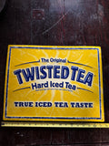 Vintage Twisted Tea metal bar sign