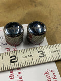 Pair Chrome Knurled Barrel Guitar Control Knobs Electric Vtg Allparts or Gotoh?