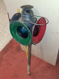 Vintage Handlan 3-Way Railroad Switch Lamp Body Lenses Visors Parts Salvage