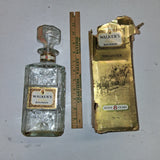 Vintage 1980 Walkers DeLuxe Bourbon Glass Decanter Bottle 750ml 8 Year With Box