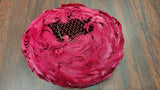 Vintage 1950s 1960s Red Feather Pillbox Hat Mesh Veil Cocktail Fascinator Cap