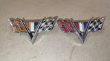1964-1967 Chevy V Flag Front Fender Emblems OEM GM 3840318 Chevelle Nova