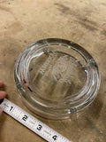 Jack Daniel’s Glass Ashtray 6 Inch Advertising Bar Decor Collectible Made USA