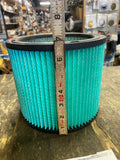 Pleated Vacuum Pump Filter Cartridge 6.5 OD x 7.5 Inch Green Media 5 hp shop vac
