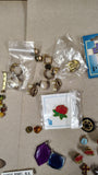 Vintage Costume Jewelry Estate Lot Pins Brooches Cufflinks Tie Clips Retro