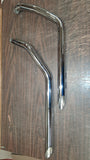 Ultima Chrome 2" Drag Pipe Set HARLEY DYNA FXD FXDL superglide low rider 1991-06